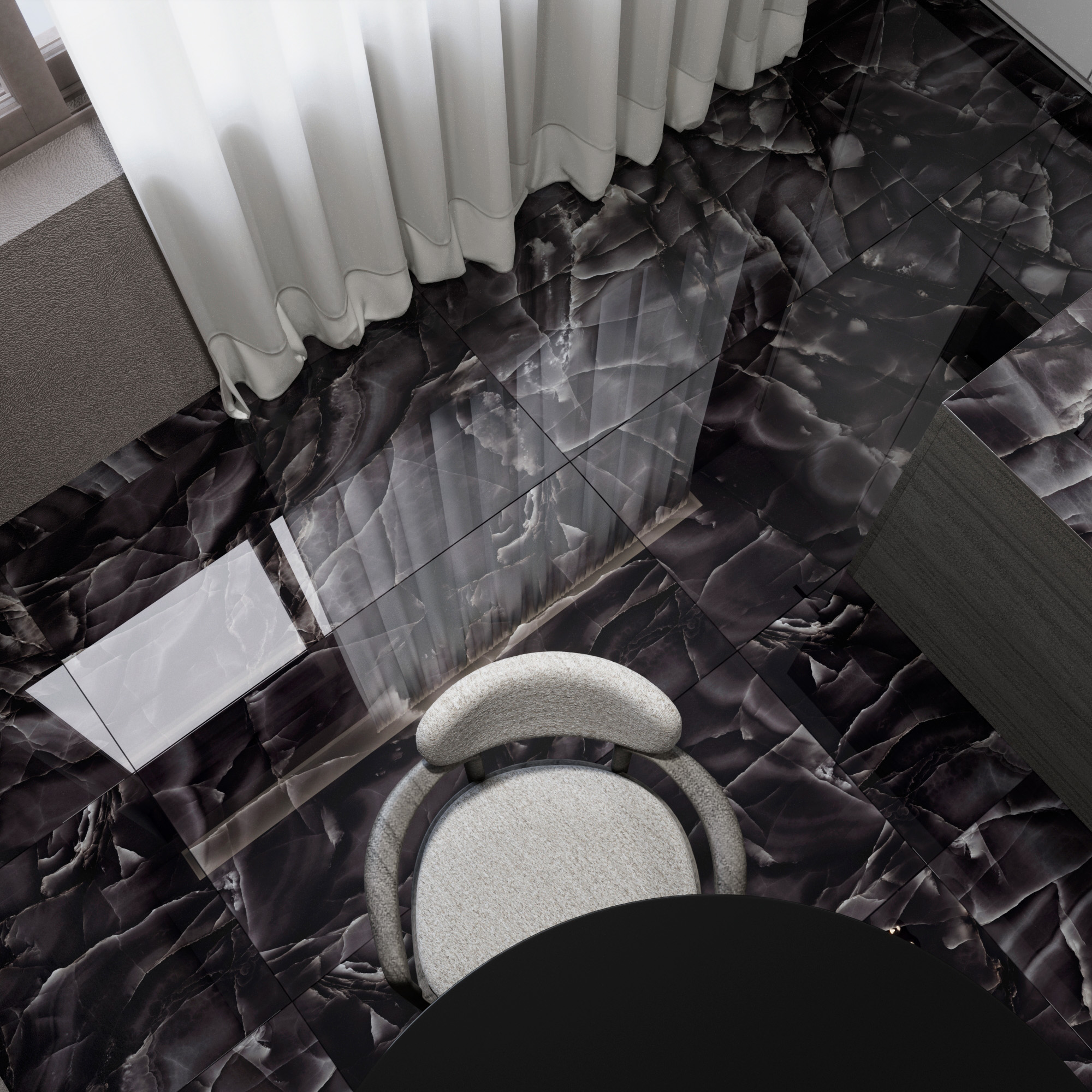 Керамогранит ONYX BLACK / коллекция arcadiaceramica / производитель Arcadia Ceramica / страна Индия
