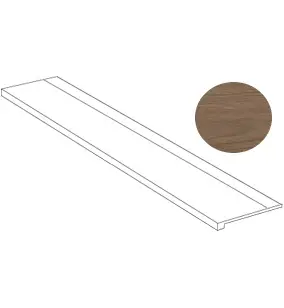 Керамическая плитка AZSH Ступень ETIC PRO NOCE HICKORY SCALINO 33х33х150 см / коллекция ETIC PRO / производитель Atlas Concorde Italy / страна Италия