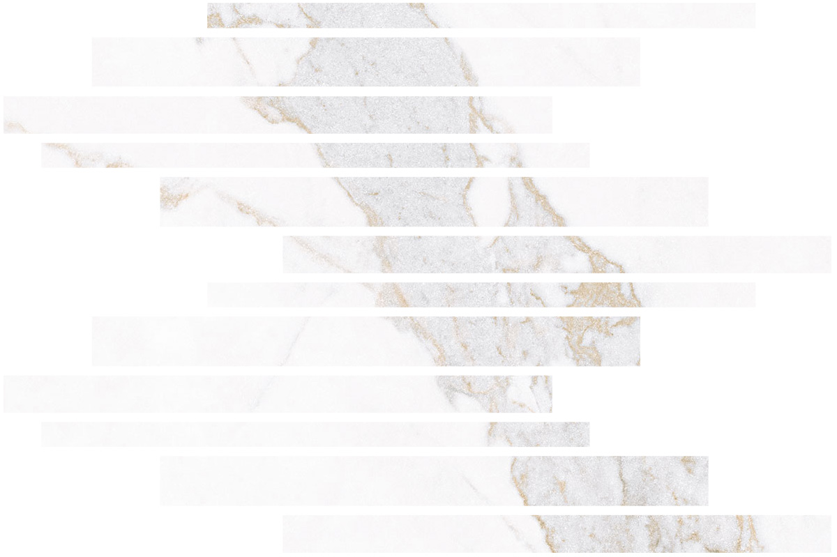 Керамическая плитка Керамогранит Blanc Calacatta Gold Mureto Mosaic 30x45 / коллекция Blanc / производитель Living Ceramics / страна Испания