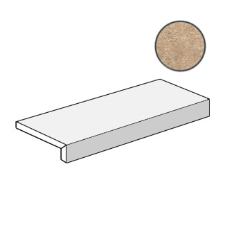 Керамическая плитка A0TS Ступень угловая AIX BEIGE ELEMENTO L GRIP 75x15xH4 см / коллекция AIX / производитель Atlas Concorde Italy / страна Италия