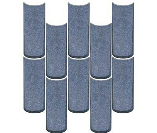 118222 Плитка BOHO TEAR BLUE RAKU 10x25 см