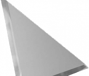 Треугольная зеркальная серебряная плитка с фацетом 10мм ТЗС1-02 - 200х200 мм/10шт