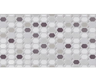 Керамическая плитка Malwiya Grey Geometria Decor 24.2x70