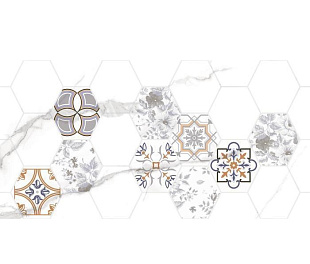 TP3670H1 Плитка настенная Киана Декор1 Гексагон 30*60см 1,8м2
