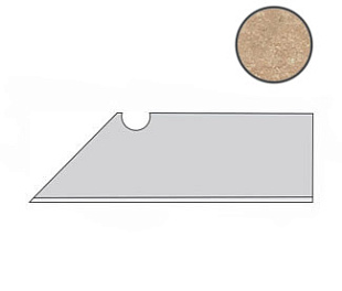 A0SK Спецэлемент AIX BEIGE BATTISCOPA SAG DX 7,2x30 см