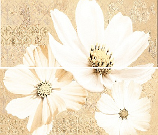 Sfumato Beige Панно Floret - комплект из 2 плиток 505x201 мм/505x402 мм/6