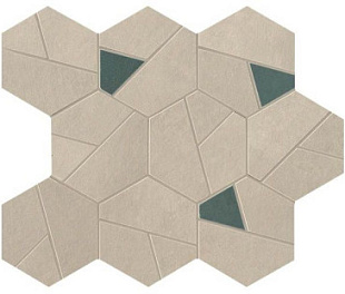 A0QO Мозаика BOOST PRO CREAM MOSAICO HEX BLUE 25x28,5 см