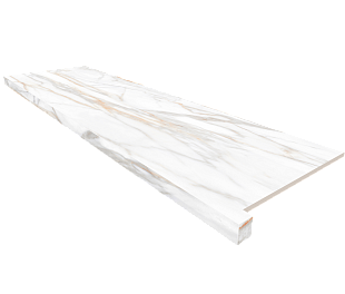 Подоконник угловой SM02 33х120 полир. с боковым выступом (правый)