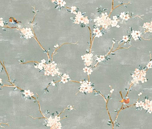 RC5L Mixed Verde Decoro Fiori di Pesco Rett. 40x120 (A+B)