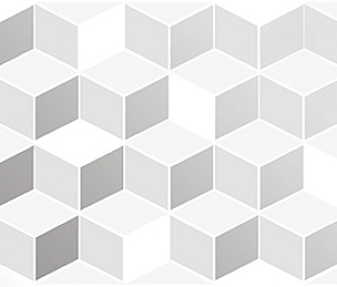 Omnia Вставка белая геометрия 15918 20х44