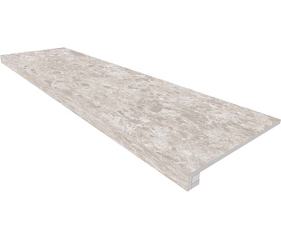 Комплект (Ступень GR01 (33x120x9) непол. (прямоугол. бортик) без насечек + Подступенок (14,5x120x9))