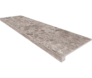 Комплект (Ступень GR03 (33x120x9) непол. (прямоугол. бортик) без насечек + Подступенок (14,5x120x9))