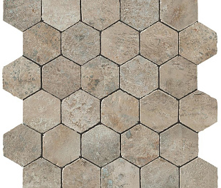 A0UC Мозаика AIX CENDRE HONEYCOMB TUMBLED 30x31 см