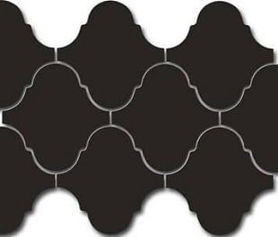 21925 Мозаика SCALE ALHAMBRA MOSAIC BLACK MATT 27x43 см