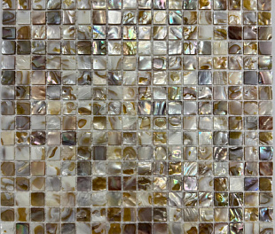 PIX772 из натурального перламутра, чип 15*15 мм, сетка 300х300х2 мм