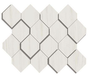 AS36 Мозаика MARVEL STONE BIANCO DOL  MOSAICO ESAGONO 3D 28,2X35,3 см
