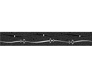 Бордюр ДЕФИЛЕ НЕРО геометрия 6,2х40,5 (39шт)
