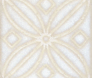 Вставка Амальфи орнамент белый 9.9х9.9