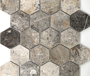 Мозаика Hexagon VLgP 64X74 (305X305X8), натур. мрамор
