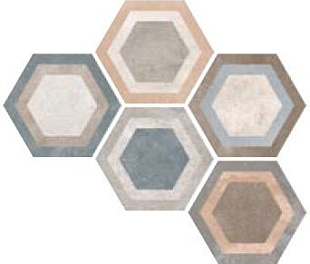 Эксагоно Бушмилс Мультиколор 23,3x26,8 (в кор. 11 шт. = 0,515м2) - Hexagono Bushmills Multicolor