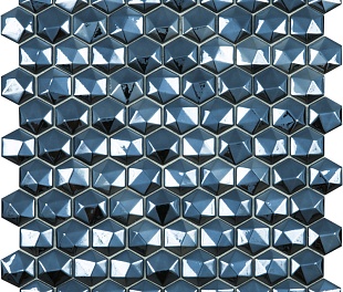 Мозаика Hex Diamond 358D Черный (на сетке) (0,087м2)