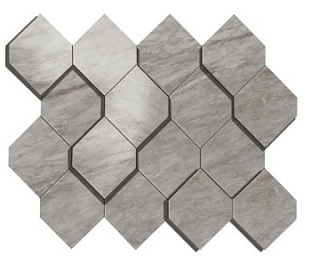 AS39 Мозаика MARVEL STONE BARDIGLIO GREY MOSAICO ESAGONO 3D 28,2X35,3 см