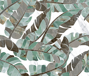 Керамогранит PAOLA BALI Bianco A+B Polished+Carving 60x120