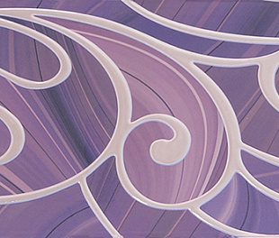 Arabeski purple 01 Декор 25х60