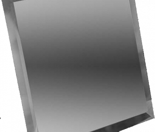 Квадратная зеркальная графитовая плитка с фацетом 10мм КЗГ1-01 - 180х180 мм/10шт