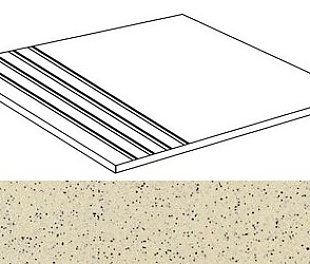 3yGP Ступень GRANIGLIATI BIANCO LASA GRADINO MATT 30x30 см