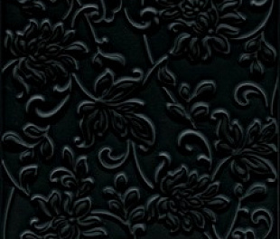 Аджанта Плитка настенная цветы черный 8217 20х30