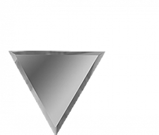 Зеркальная серебряная плитка ПОЛУРОМБ внутренний РЗС1-01(вн) 20х17