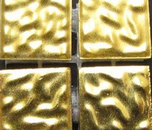 Стеклянная мозаика Trend 1,5x1,5 золото желтое гофрированное формованное