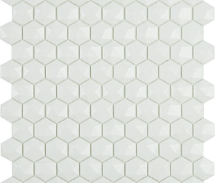 Мозаика Hex Nordic  910 Белый (на сетке) (0,087м2)