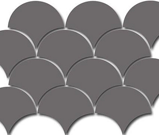 21983 Мозаика SCALE FAN MOSAIC DARK GREY 30x43 см