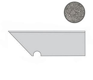 A0VB Спецэлемент DOLMEN PRO GRIGIO BATT SAG SX 7,2x30 см