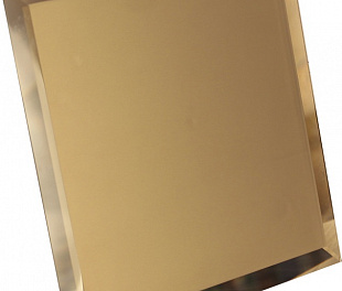 Квадратная зеркальная бронзовая плитка с фацетом 10мм КЗБ1-03 - 250х250 мм/10шт