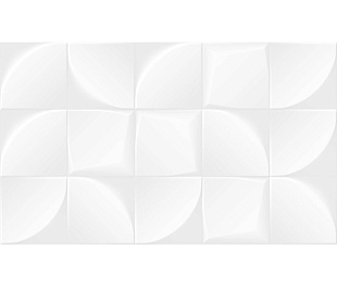 Плитка настенная Blanc white белый 02 30х50 (1,2м2/68,4м2/57уп) (рельеф) (матовая)