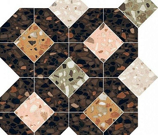 4101289 Мозаика CHICCO QUADRA MOSAIC DARK 33,7x33,7 см