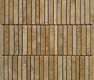 PIX 358 Yellow Travertine, чип 10/12/15*100 мм, сетка 300х305x8 мм, Полированная