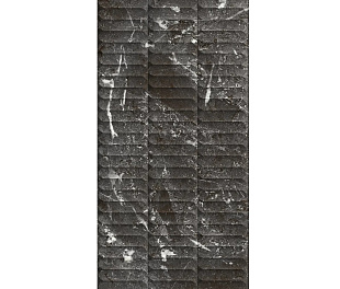 Плитка настенная KM3090B0170R Тубкаль чёрный глянц структура обрезной 30х89,5 (1,343м2/48,348м2/36уп)