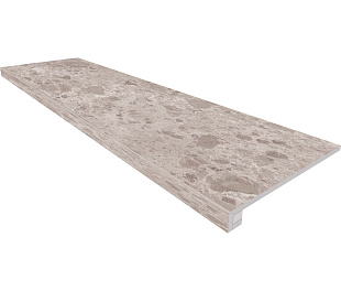Комплект (Ступень GR02 (33x120x9) непол. (прямоугол. бортик) без насечек + Подступенок (14,5x120x9))