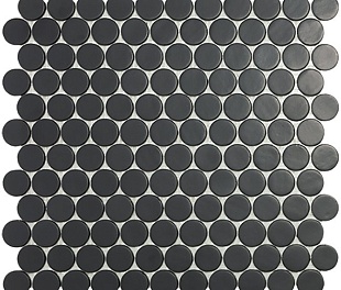 Мозаика Circle  6108 Чёрный матовый (на сетке)(0,091 м2)