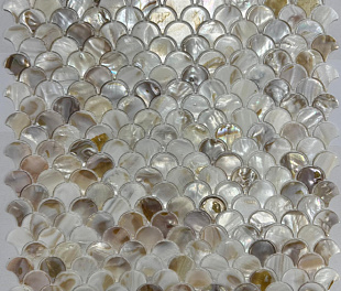 PIX773 из натурального перламутра, чешуя чип 25х25 мм, сетка 300х300х2 мм