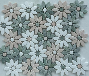 PIX 351 Thite,Jet Green,Pink Rose, чип произвольный, сетка 325х290x8 мм, Матовая