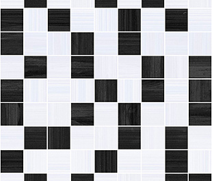 Stripes Мозаика чёрный+серый 30х30