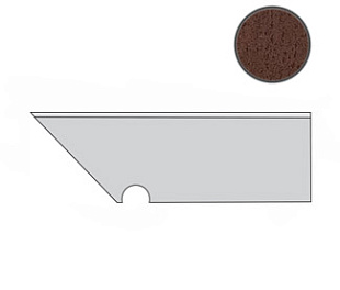 A0IX Спецэлемент BLAZE CORTEN BATTISCOPA SAG SX 7,2x30 см