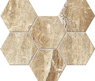 Мозаика GLv3 Hexagon 25x28,5 сатин.