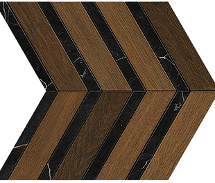 Мозаика HEARTWOOD MOKA MARBLE CHEVRON, 29.4x28.7 (AOYI)