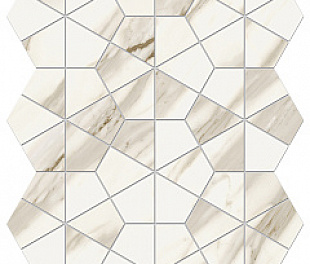 AJQZ Мозаика MARVEL MERAVIGLIA CALACATTA BERNINI HEXAGON LAP 40,3x46,6 см